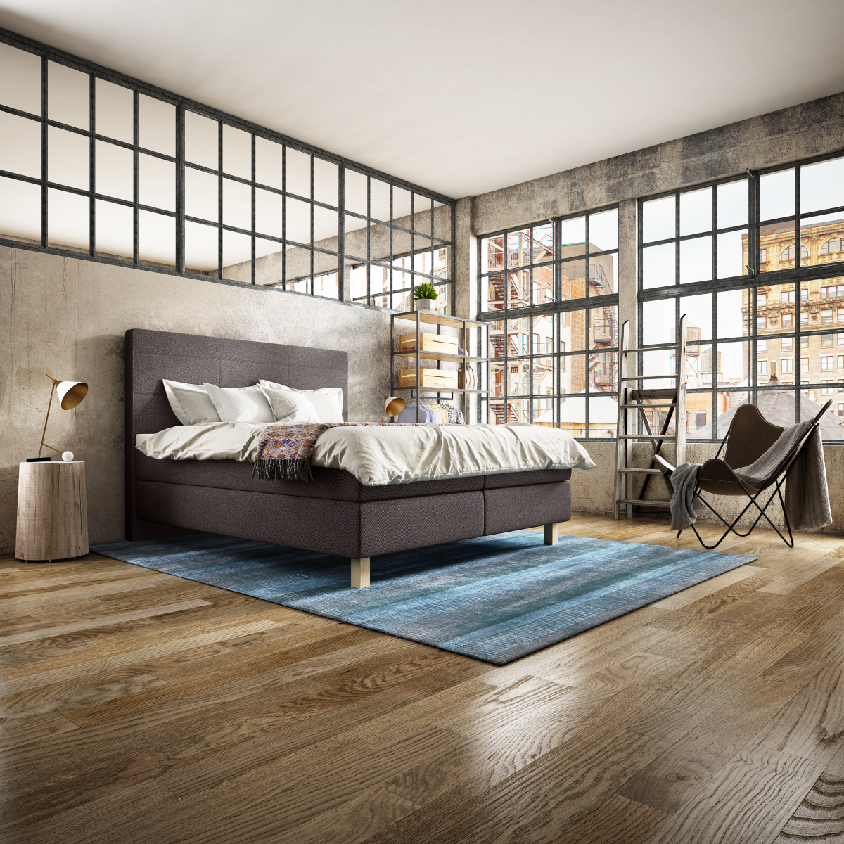 Schlaraffia Boxspringbett Verdi VZ Anthrazit 180 x 200 cm