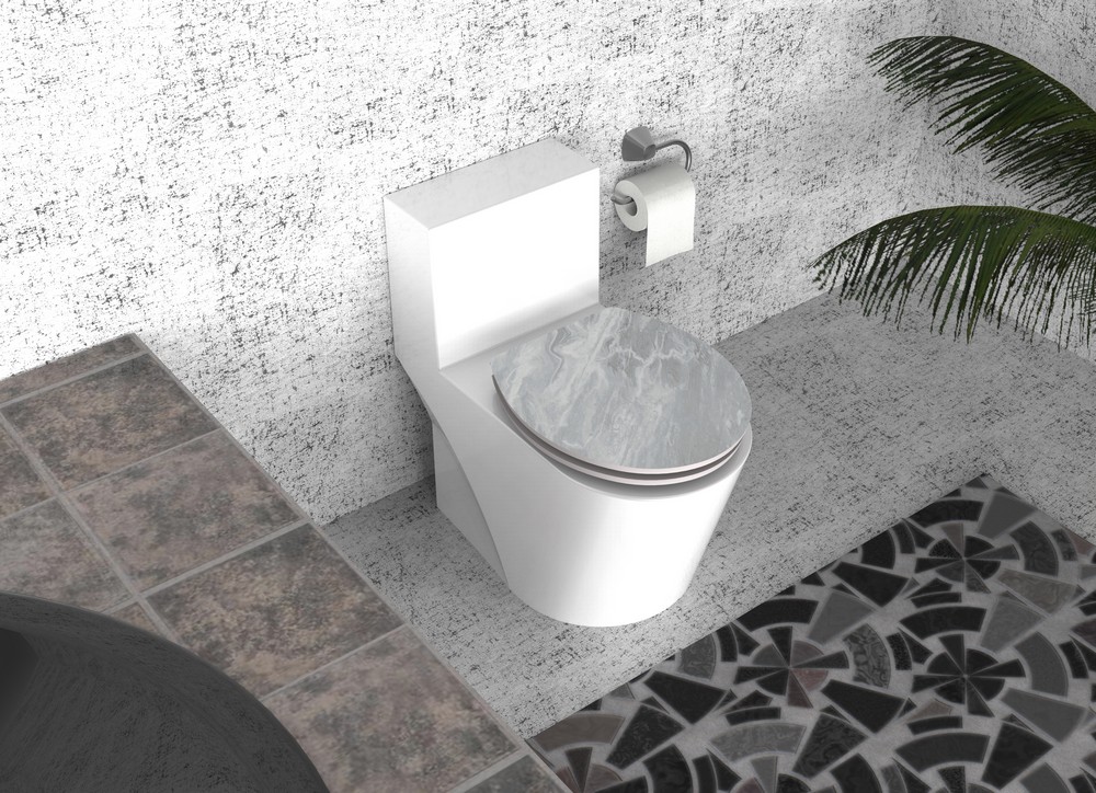 K&H Sanitary Duschwell MDF WC-Sitz Melamine - Marmor