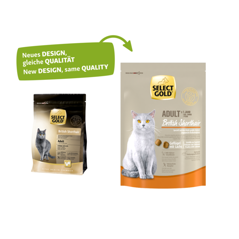 SELECT GOLD Trockenfutter SELECT GOLD British Shorthair Adult Geflügel & Lachs 300 g