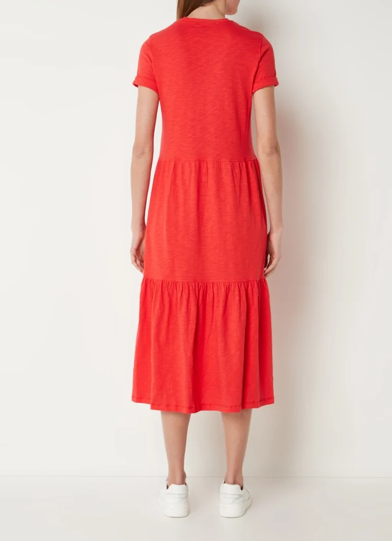 Whistles Midi dress made of organic cotton with ruffle