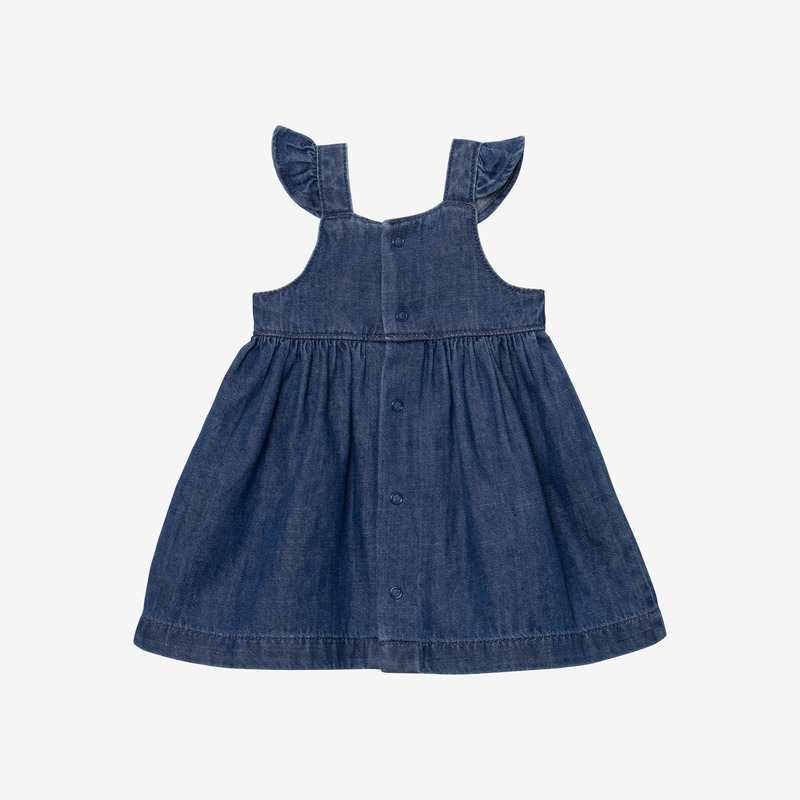Robe bébé fille jean brodé bleue Catimini
