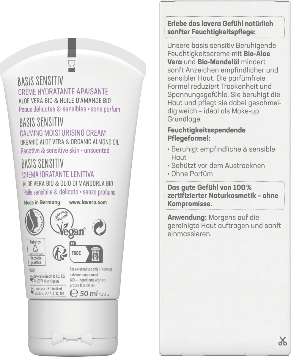 Gesichtscreme Basis Sensitiv beruhigend, 50 ml