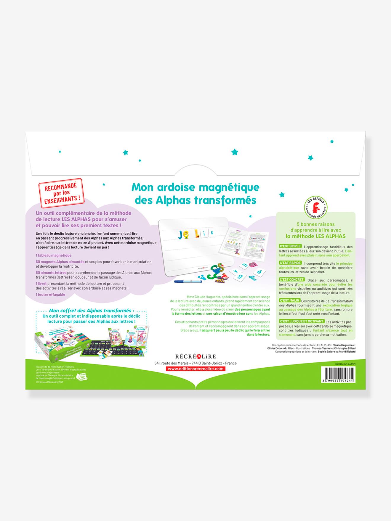 Coffret Mon Ardoise Magnétique des Alphas Transformés