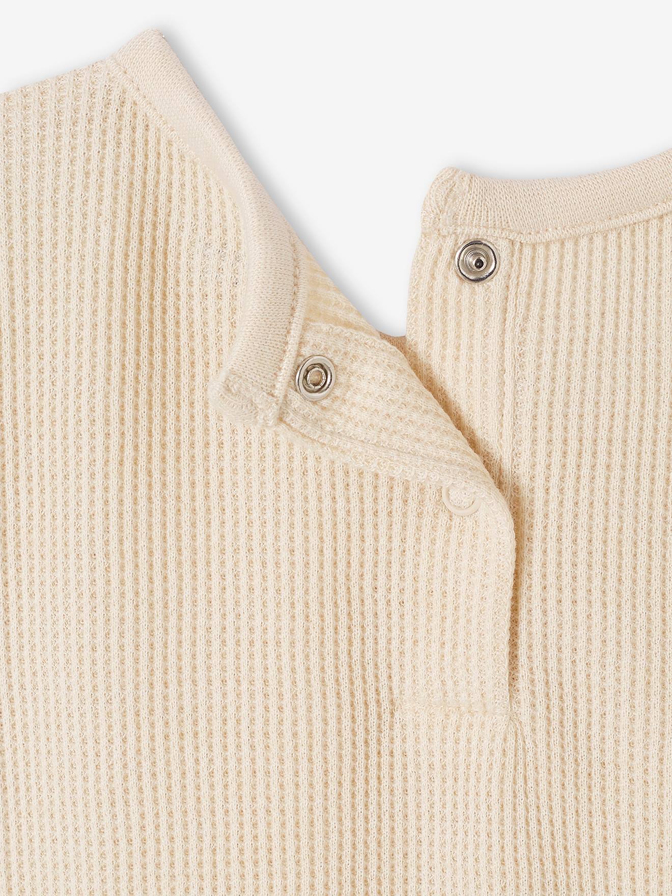 Vertbaudet Baby-Set: T-Shirt & Joggpants Oeko-Tex - wollweiß