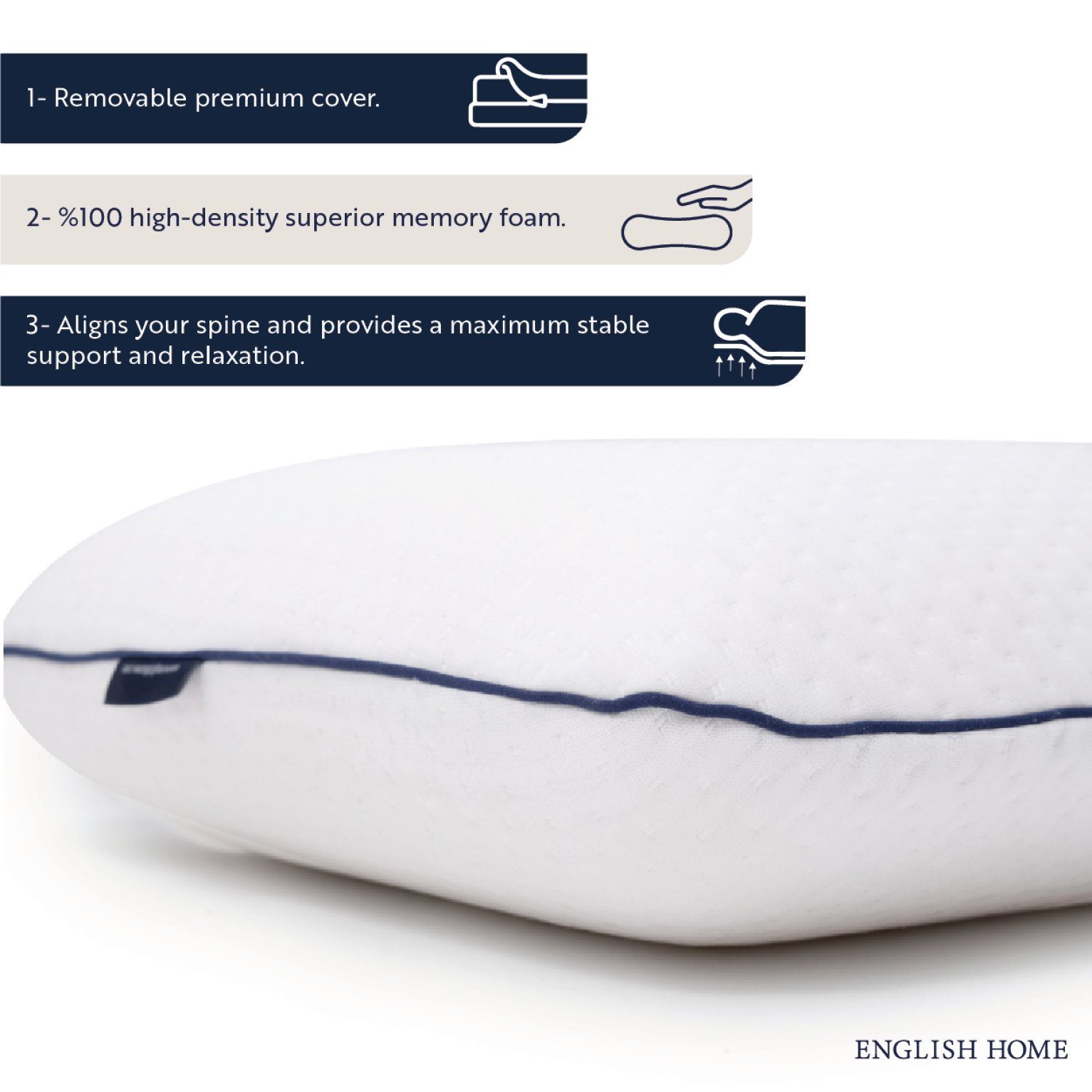 Nackenstützkissen Memory Foam Pillow, English Home