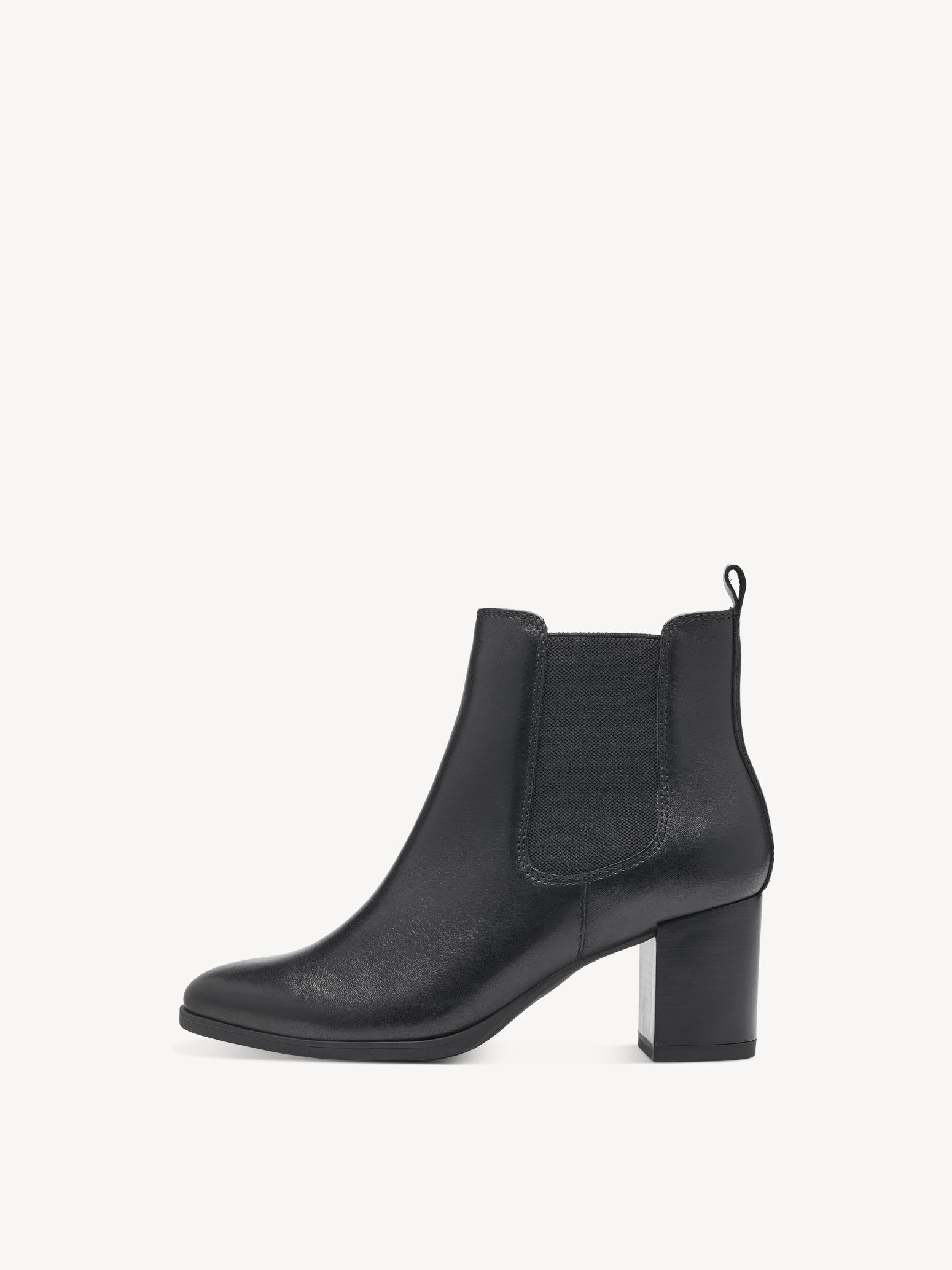 Bottine Chelsea en cuir - noir