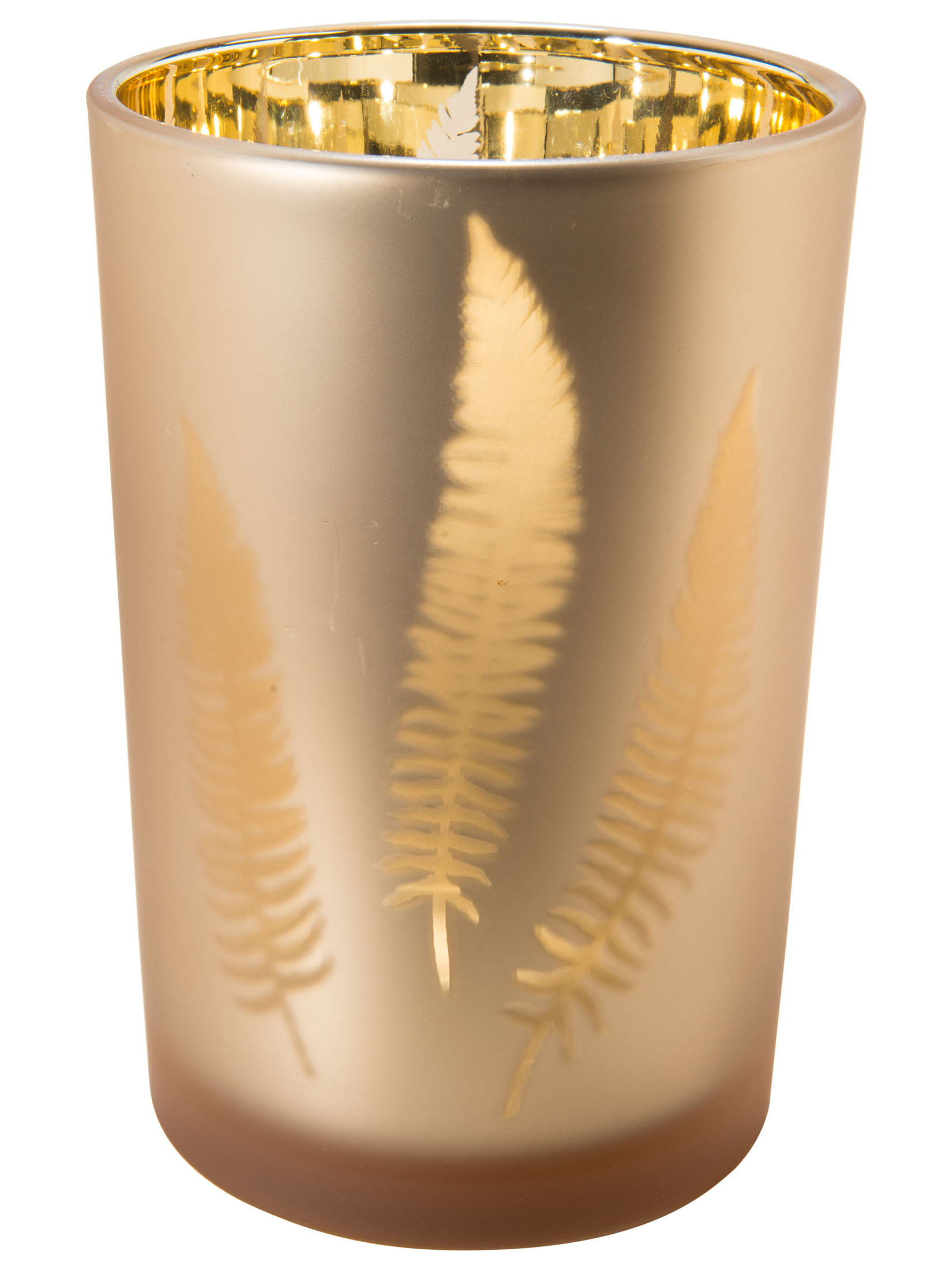 Golden Leaves Teelichthalter, Gold