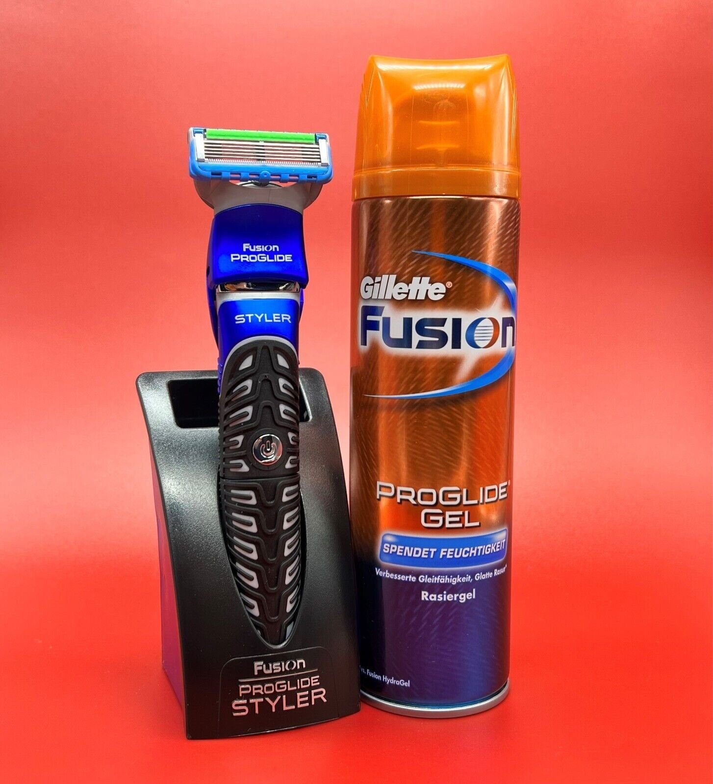 Gillette Rasierset Gillette Fusion ProGlide Styler 7Tlg Geschenkset Rasierer Set Männer, 7-tlg., elektrischer Rasierer mit Aufsätzen Pflege Rasiermaschine rasierset, Rasur Shaving Gillette Komplett Set Herren Männer