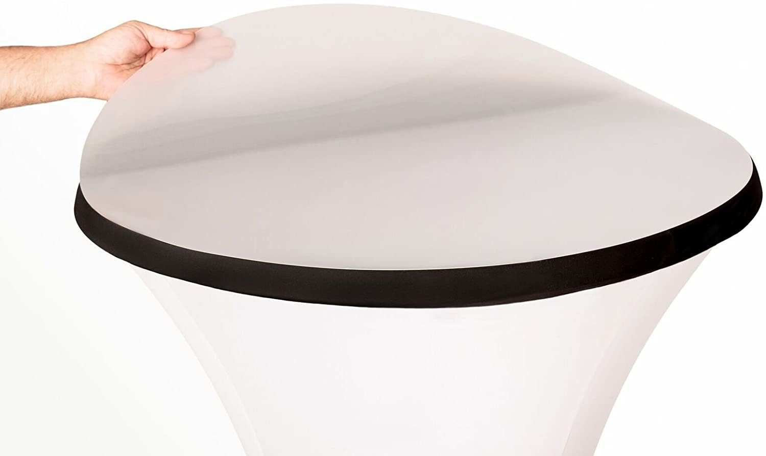 TexDeko Tischplatte 5er-Pack Runde Schutzplatten für Stehtische aus Kunststoff (5 St), Durchmesser nach Wahl: Ø58cm / Ø68cm / Ø78cm / Ø83cm