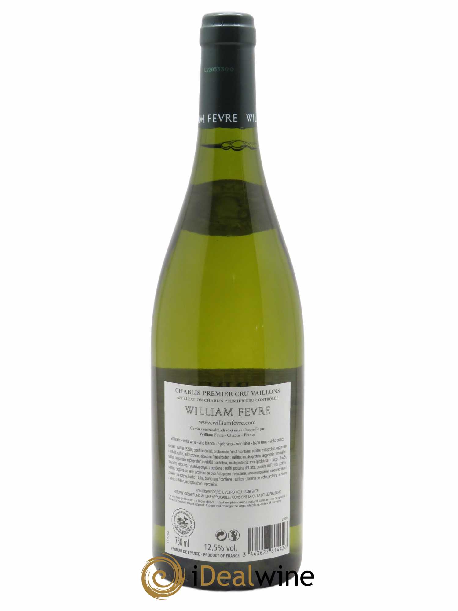 Chablis 1er Cru Vaillons Maison William Fèvre  2020 - Lot de 1 Bouteille