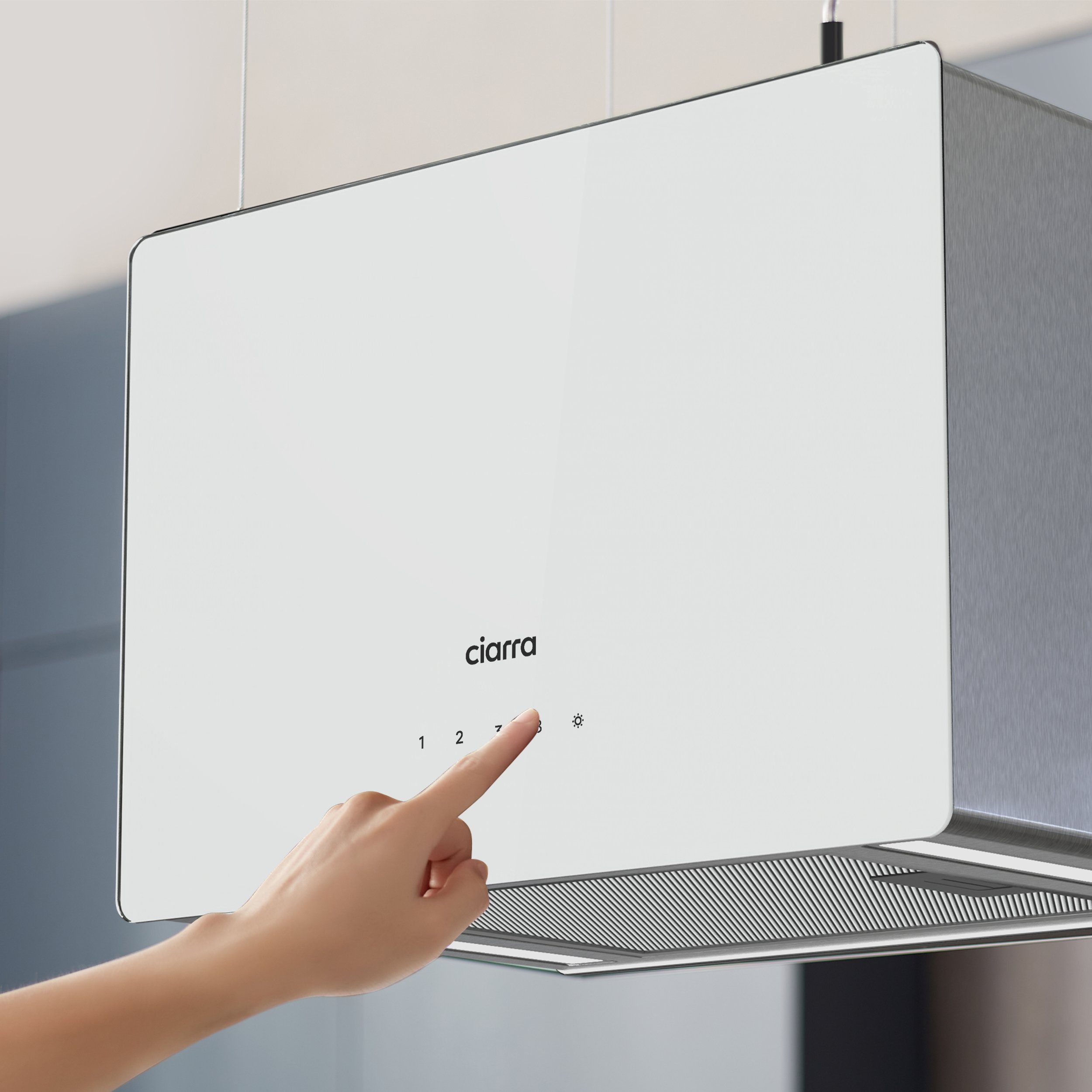 CIARRA Inselhaube CBCS4850, 700m³/h A+++ Freihängend Dunstabzugshaube WiFi App Touch Bedienung