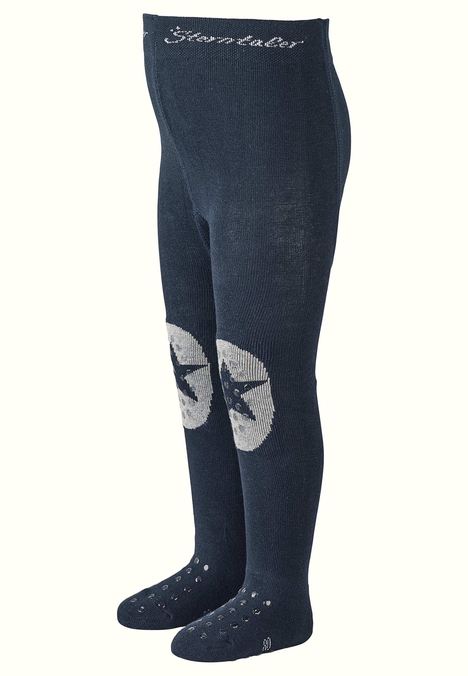 Krabbelstrumpfhose uni mit Anti-Rutsch-Noppen