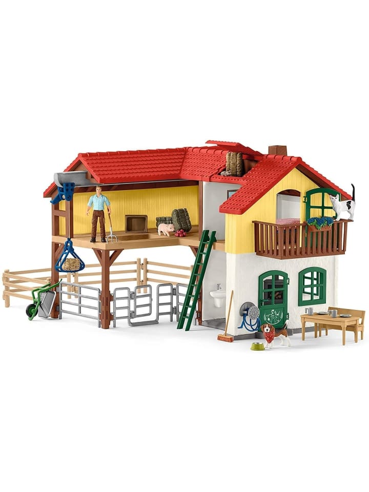 Schleich Farm World Bauernhaus mit Stall und Tieren in Mehrfarbig ab 3 Jahre günstig kaufen onesize