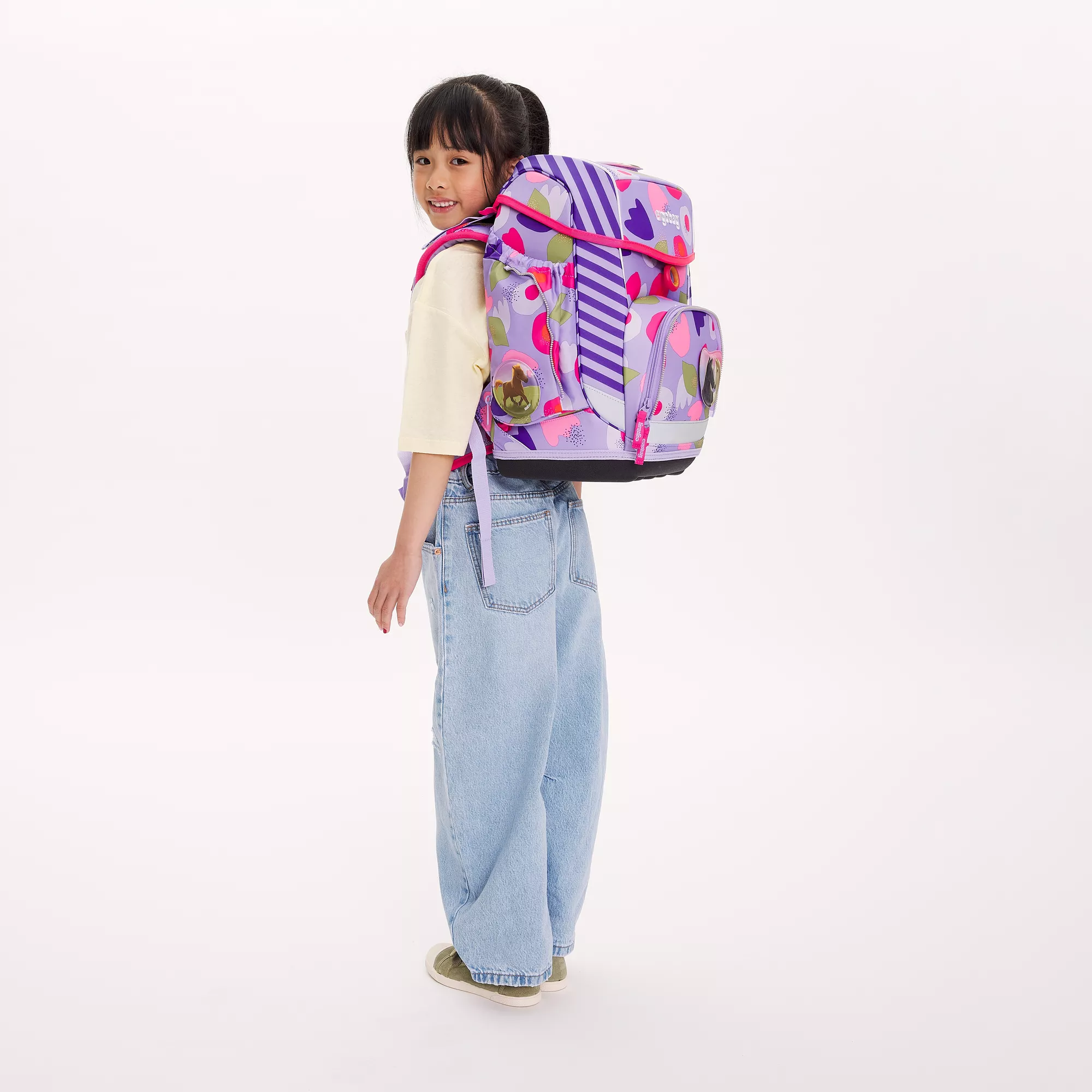 ergobag Schulranzen Set Blütenzaubär