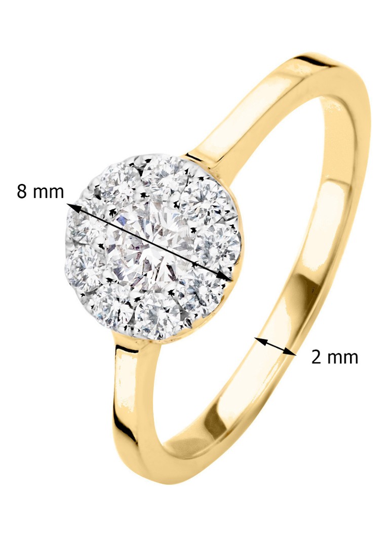 Anello Diamond Point in oro, diamante da 0,42 ct, motivo Cuori e Frecce