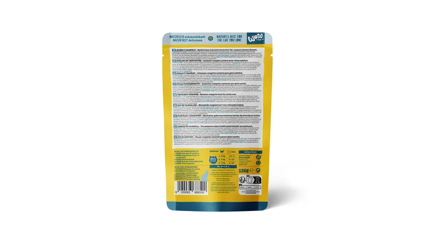 WOW Katzennassfutter Aadult Huhn & Garnelen 125 g