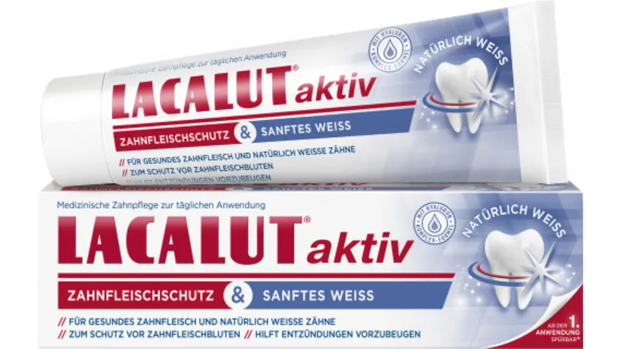 LACALUT Aktiv Zahnfleischschutz & Sanftes Weiss Zahncreme 75 ml