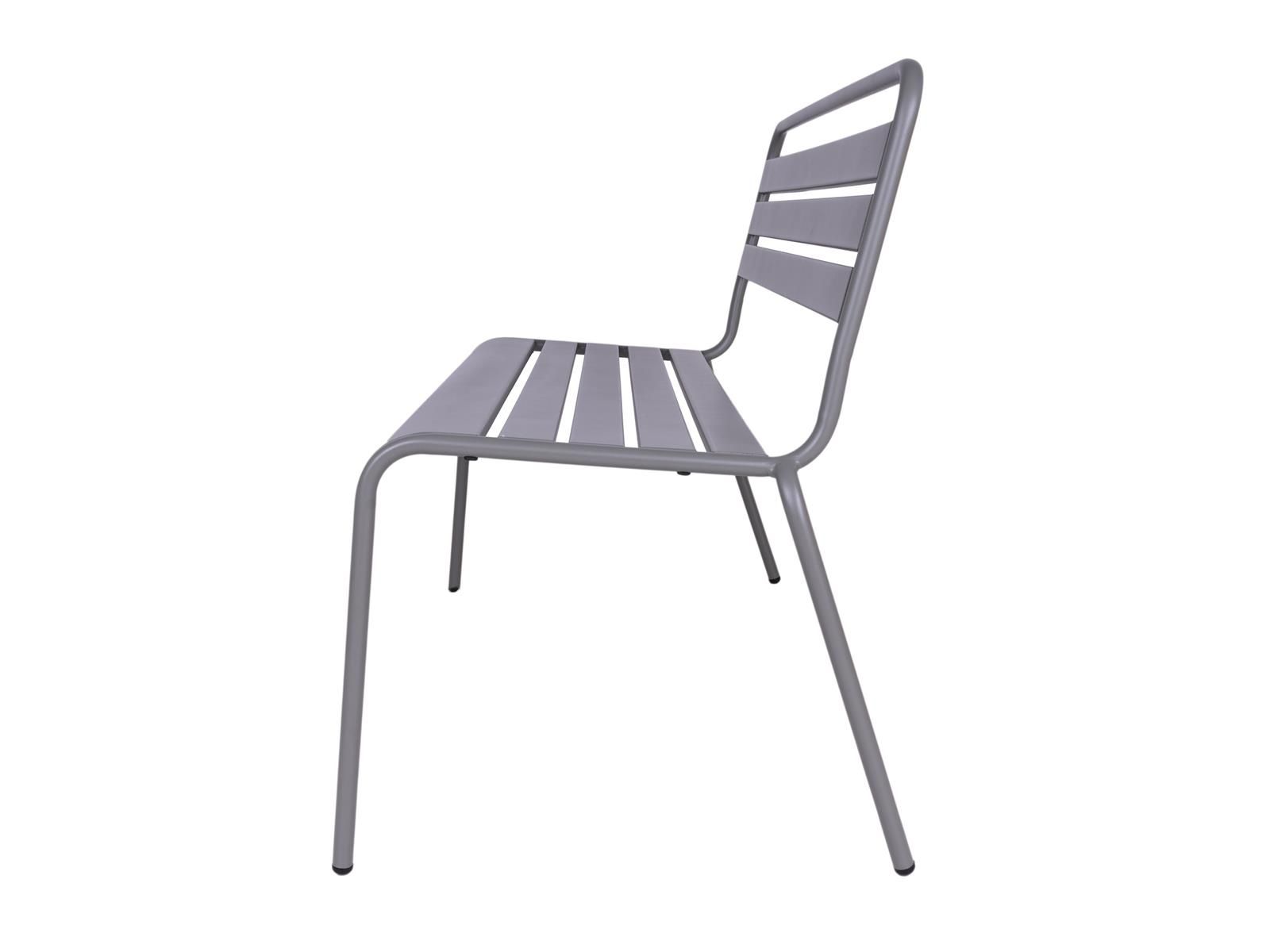 MaximaVida Max 120 cm mausgraue Metall Gartenbank