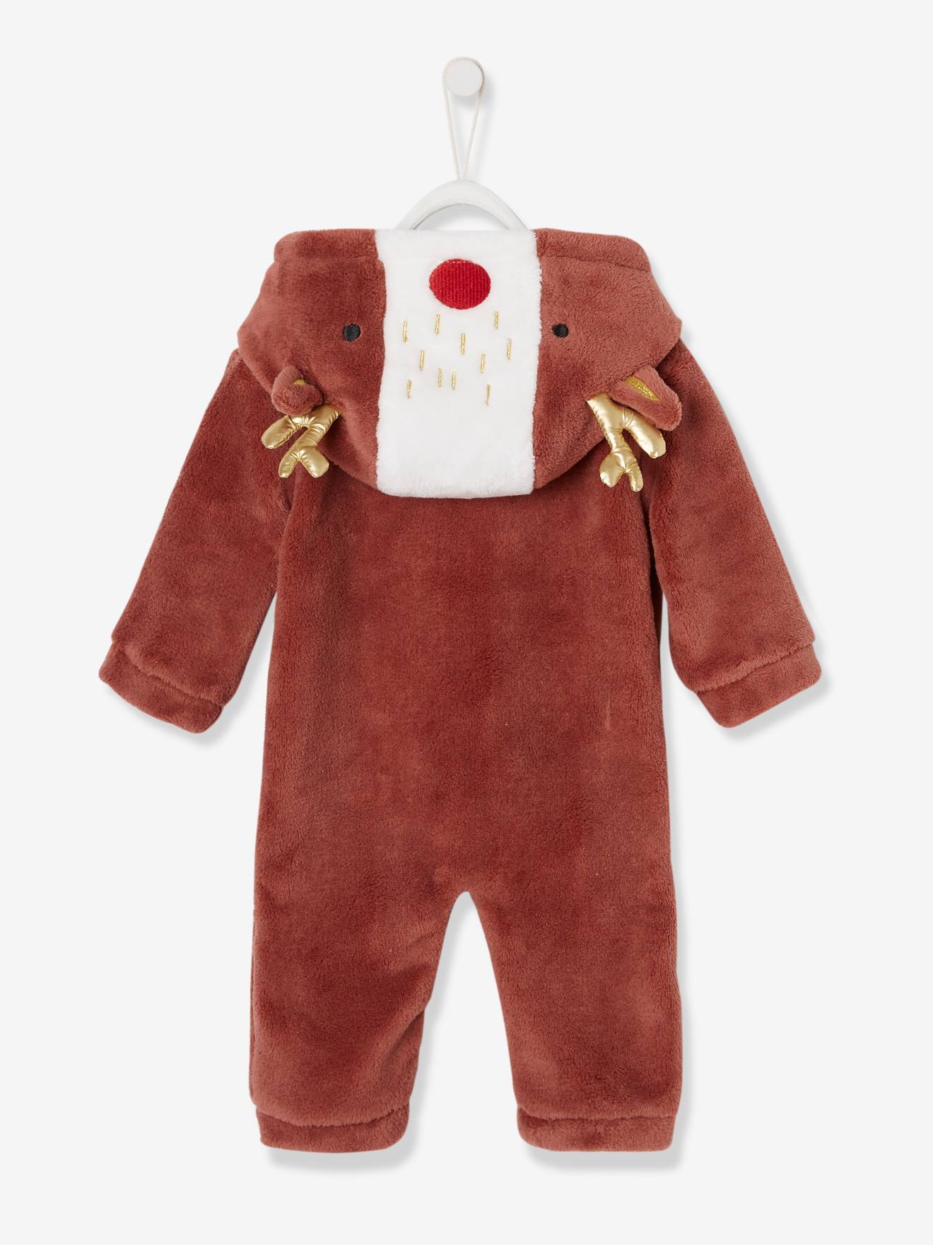 Combinaison bébé esprit renne de Noël moka