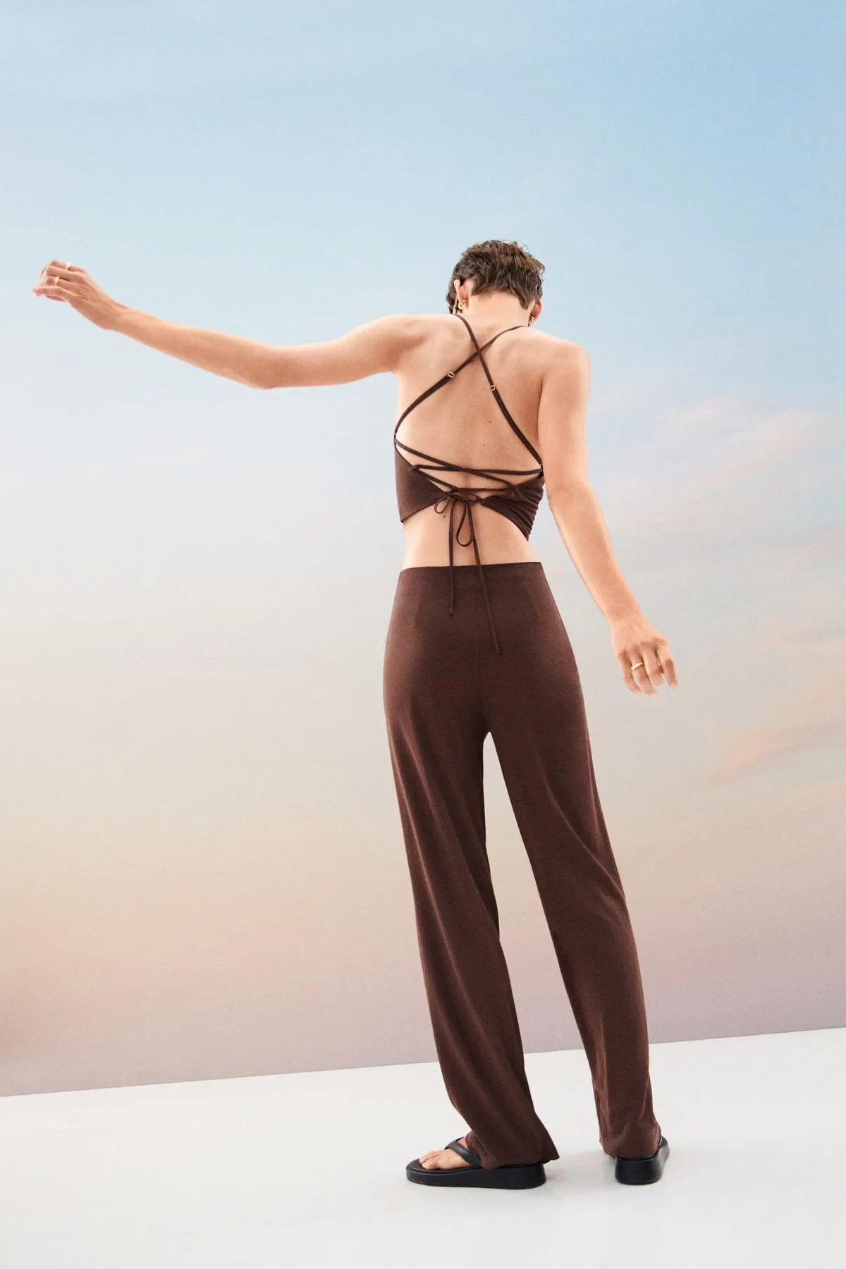 MANGO  Braune Damenhose 37050456