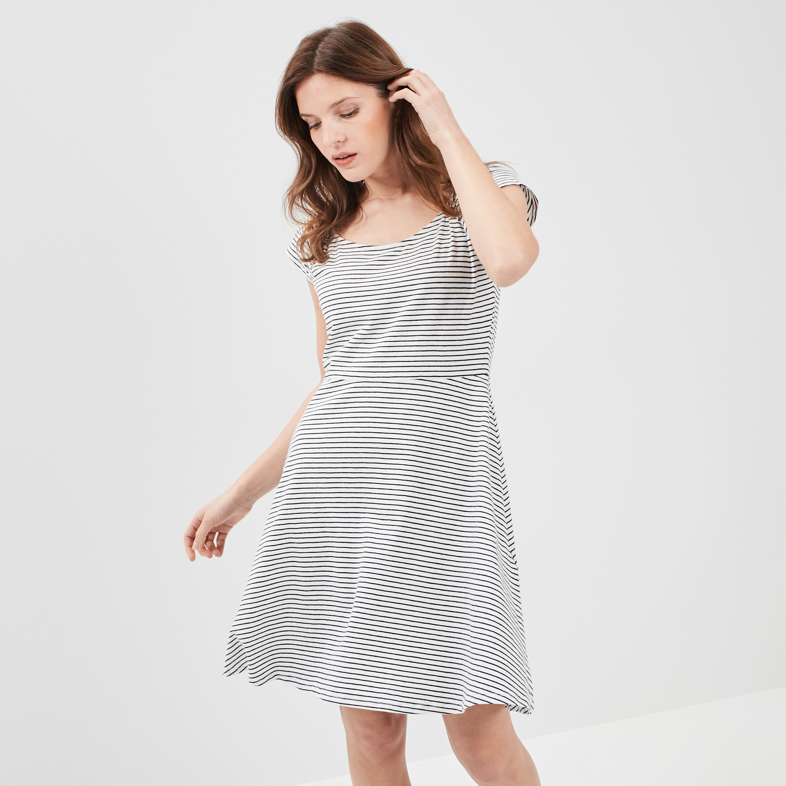 Robe évasée Liberto bleu marine femme | La Halle