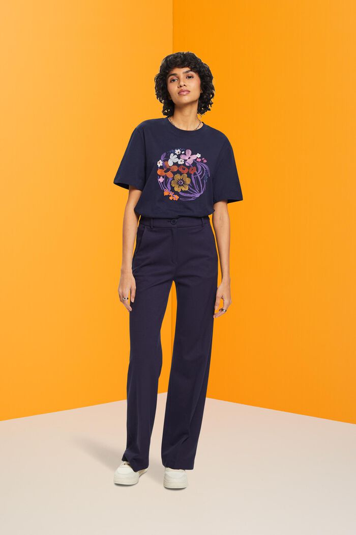 T-Shirt mit Blumen-Print
