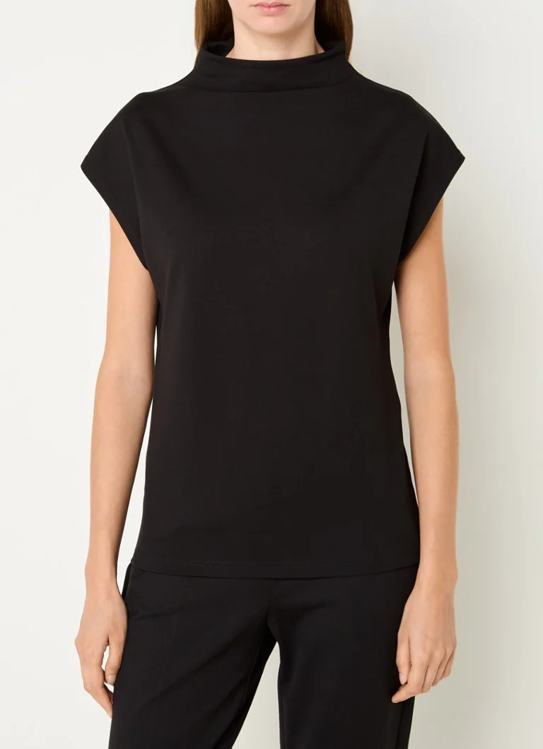 Beaumont Fleur top with stand-up collar