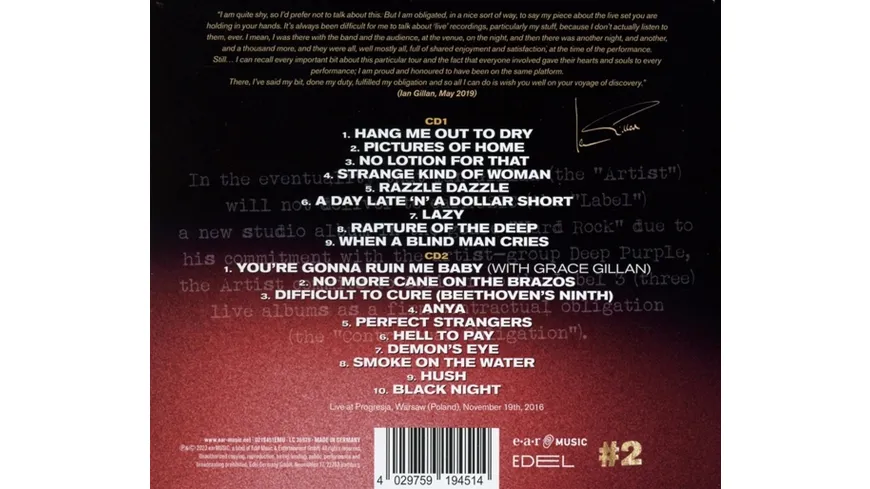 Contractual Obligation #2:Live In Warsaw