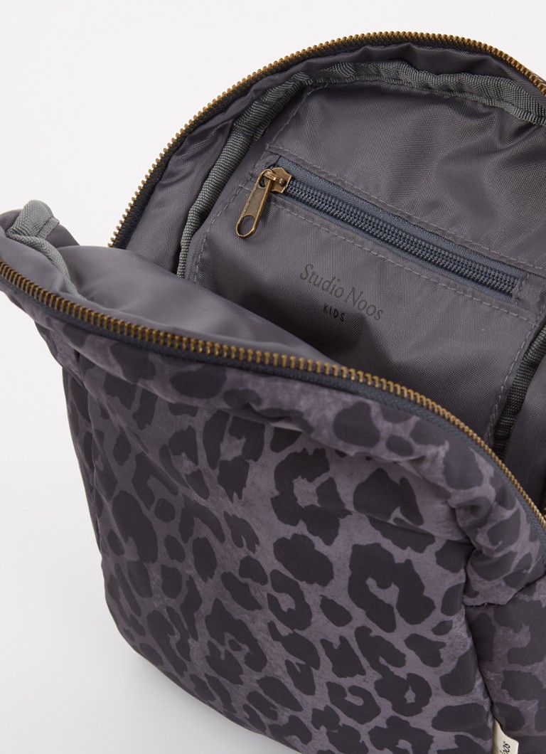 Rucsac Studio Noos Puffy mic cu imprimeu leopard