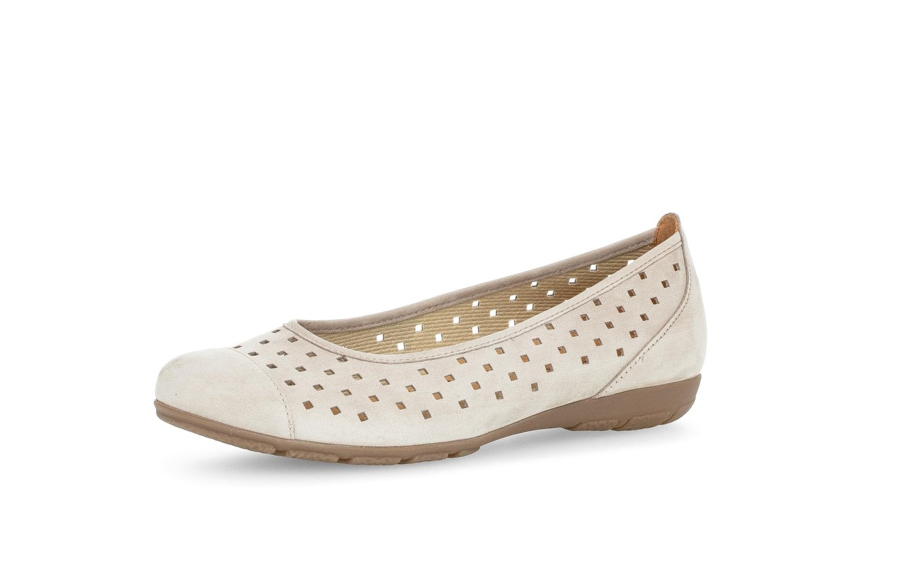 GABOR Ballerinas beige Gabor Fashion sportliche Ballerinas 44.1