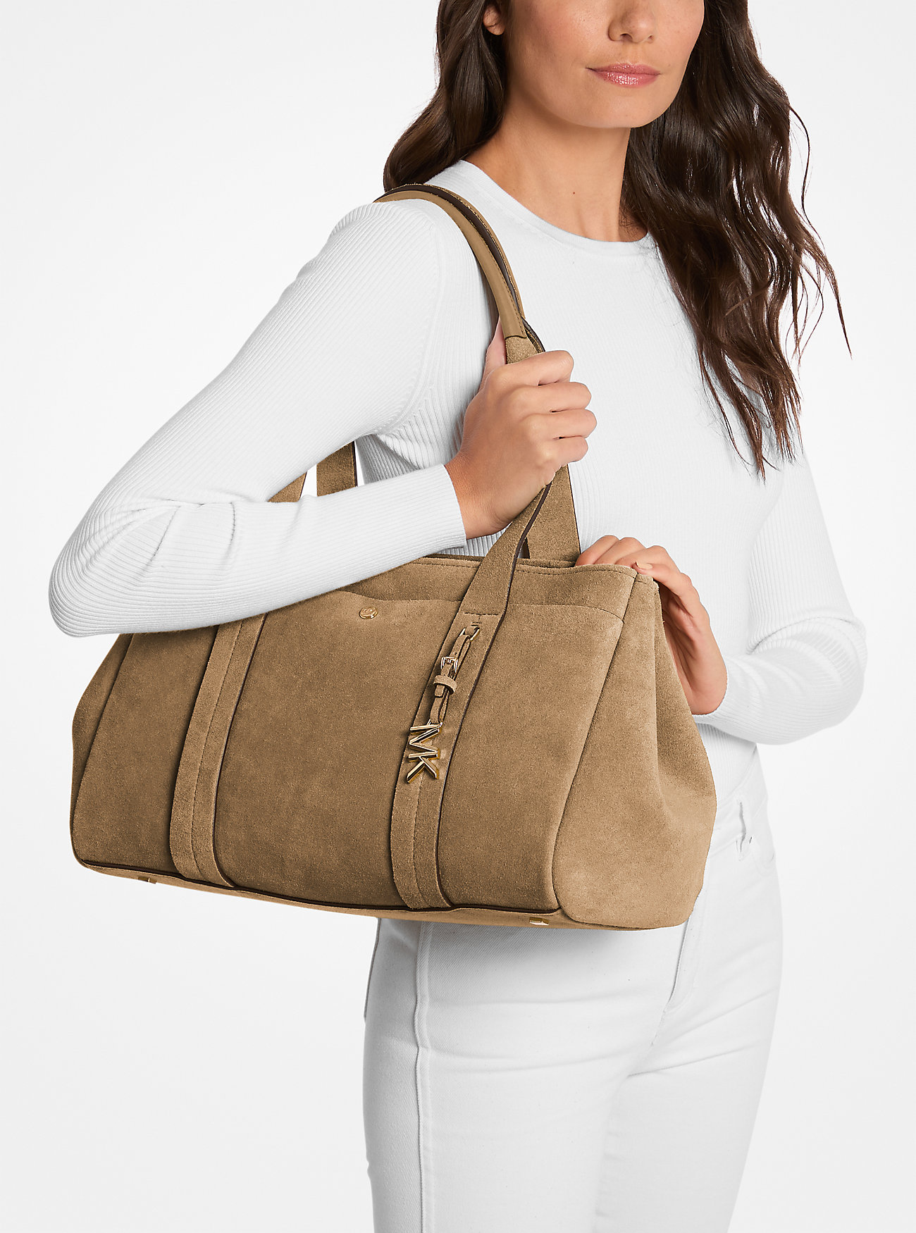 Romee Large Suede Tote Bag - HUSK