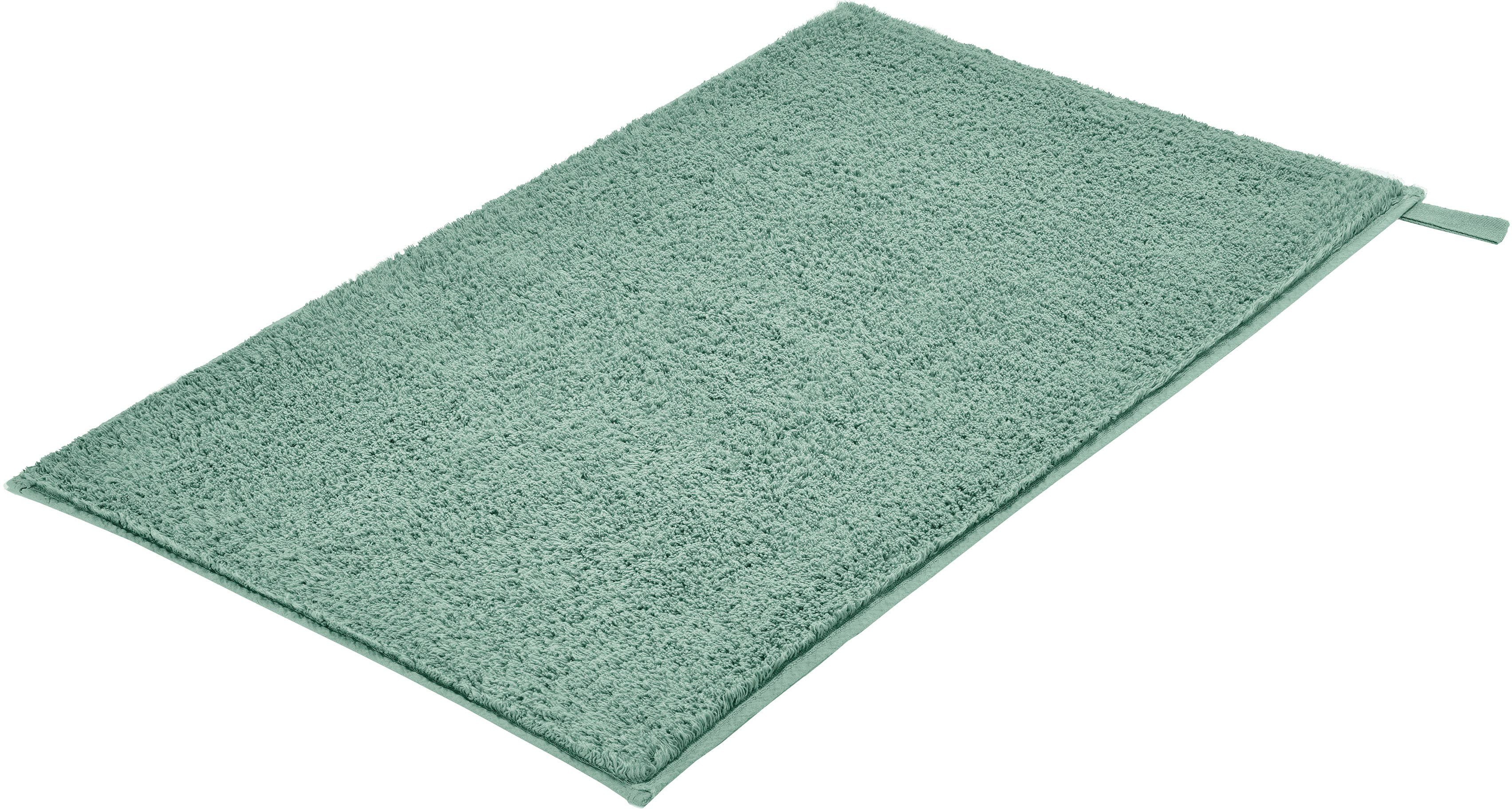 Badematte Vita Kleine Wolke, Höhe 12 mm, rutschhemmend beschichtet, fußbodenheizungsgeeignet, Baumwolle, rechteckig, Badteppich, Uni Farben, mit Schlaufe