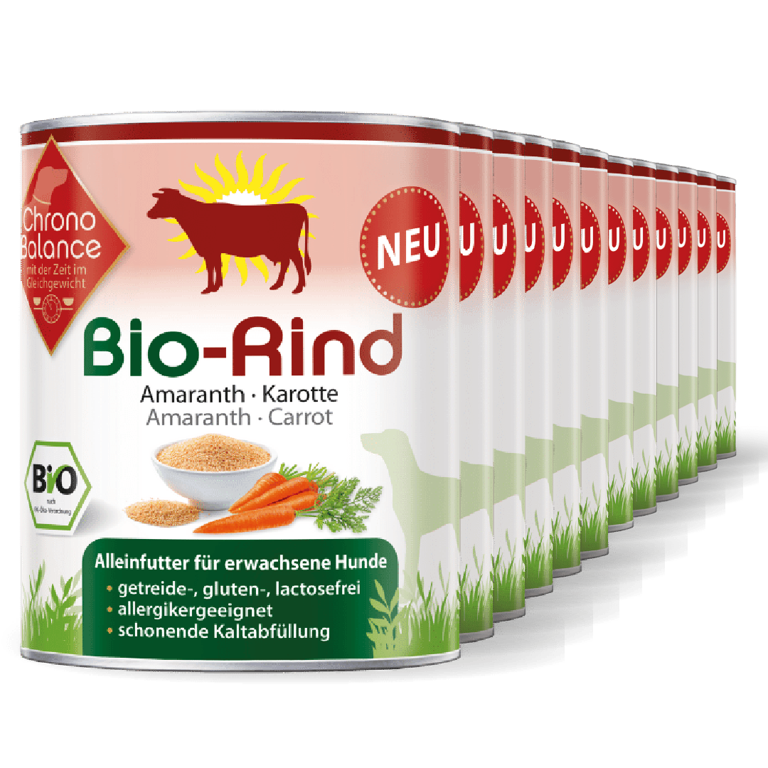 ChronoBalance Hundenassfutter ChronoBalance Alleinfutter Rind mit Amaranth und Karotte 9,6 kg