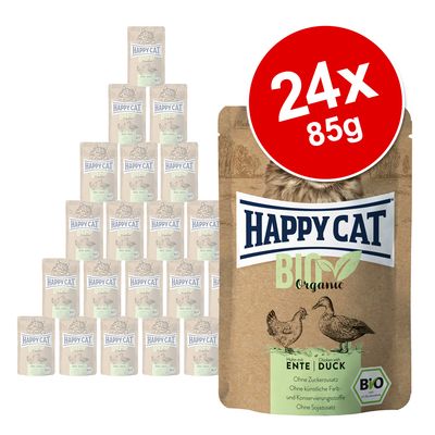 Sparpaket Happy Cat Bio Pouch 24 x 85 g