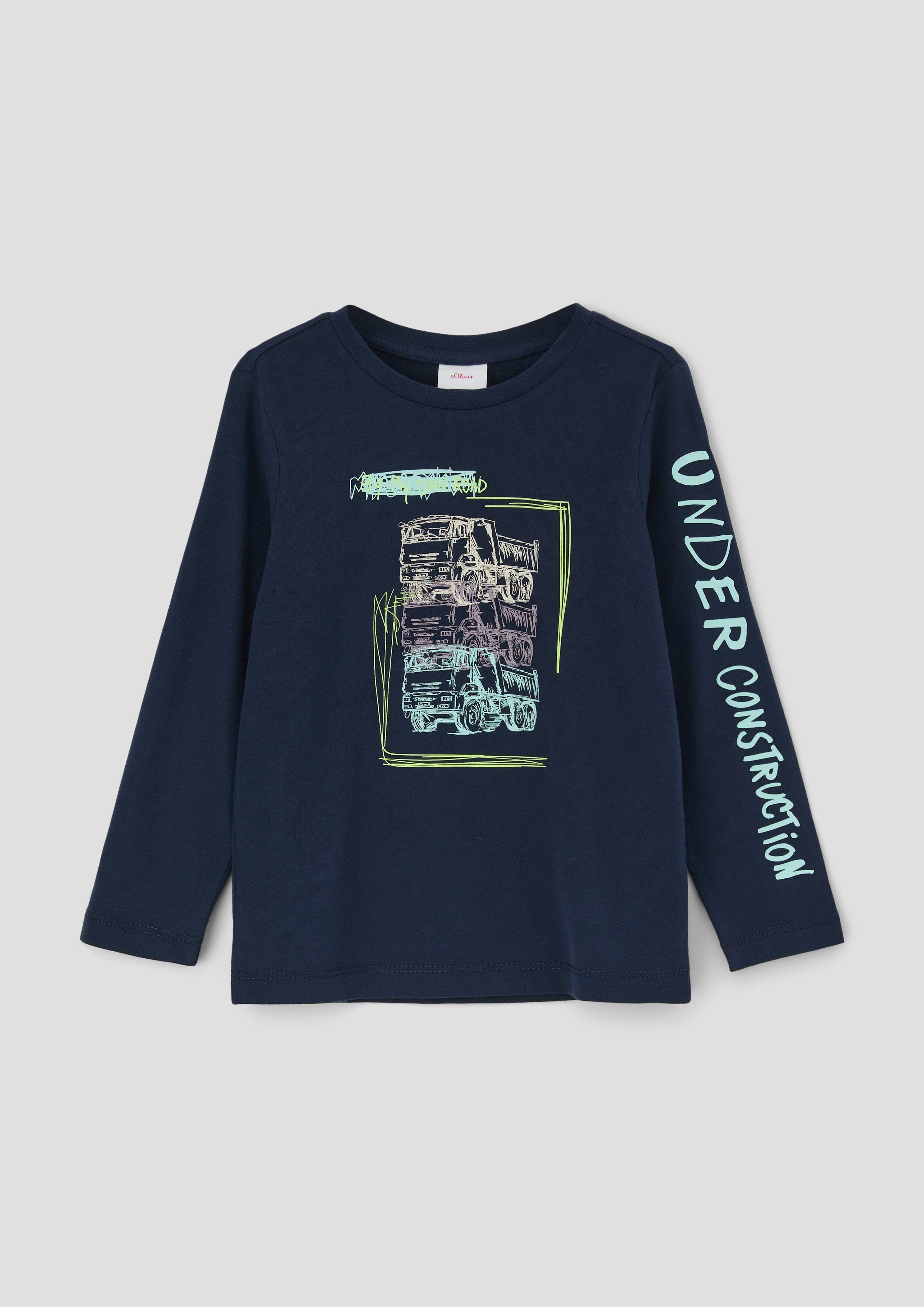 Longsleeve mit gummiertem Print  2140415-5952