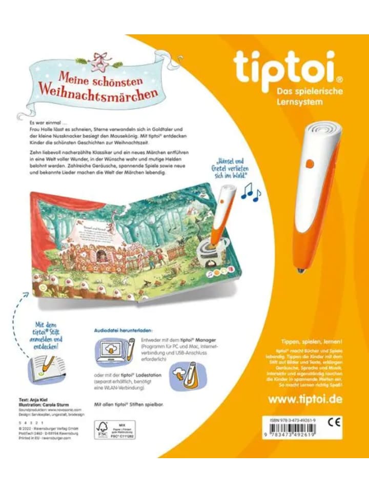 Ravensburger tiptoi® Meine schönsten Weihnachtsmärchen günstig kaufen onesize