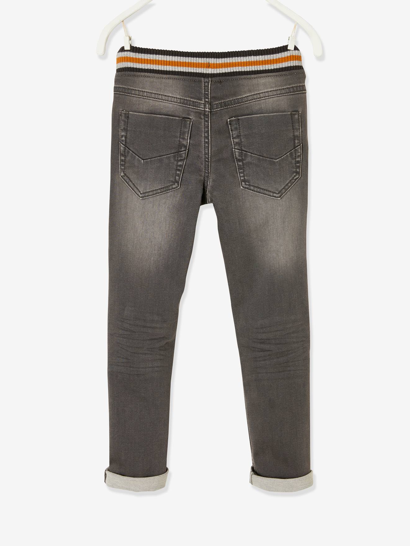 Vertbaudet Jungen Sweathose, Denim-Optik Oeko-Tex - schwarz
