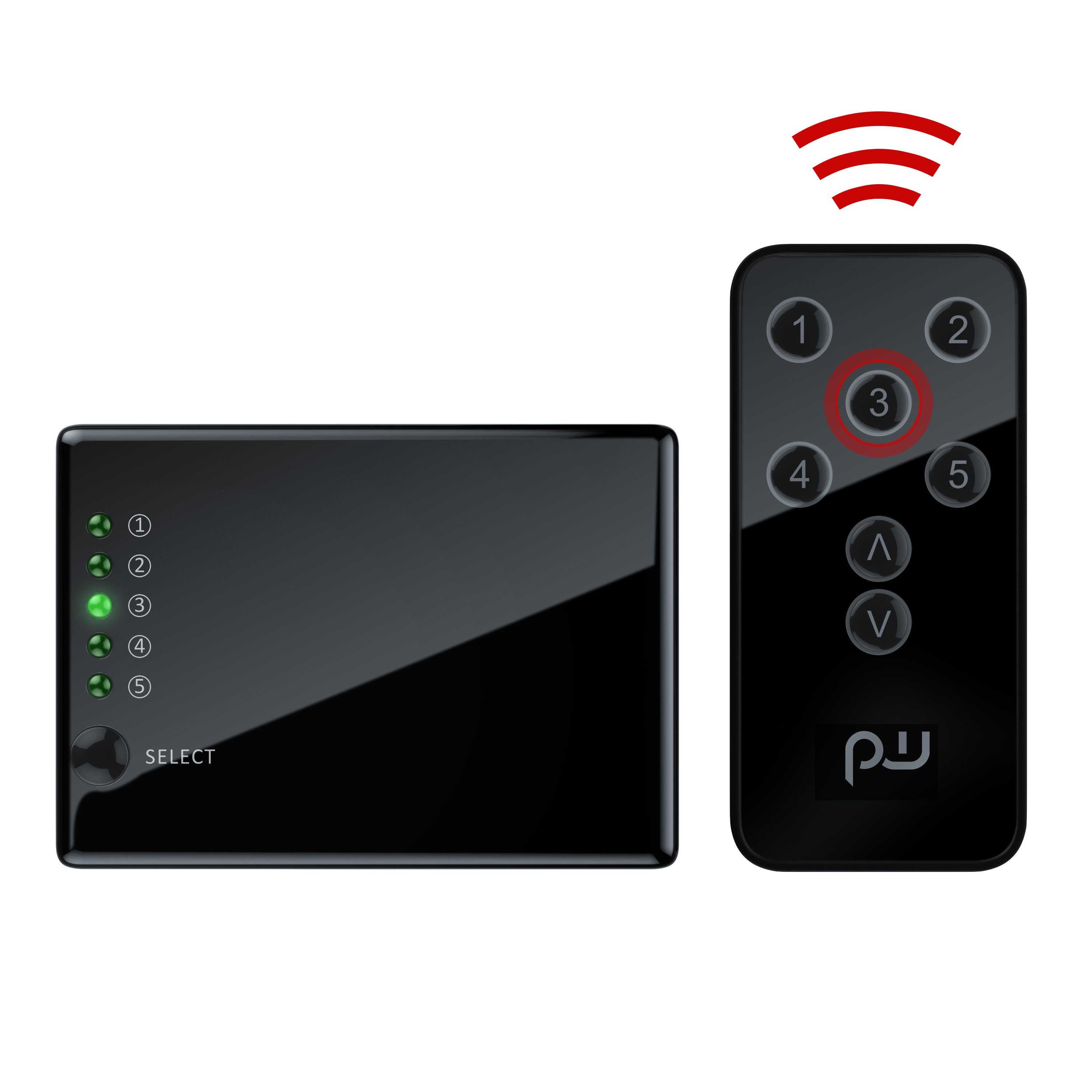 Primewire Audio / Video Matrix-Switch, 5-Port UHD HDMI Switch / Verteiler mit Fernbedienung, 4K, 3D, CEC, ARC
