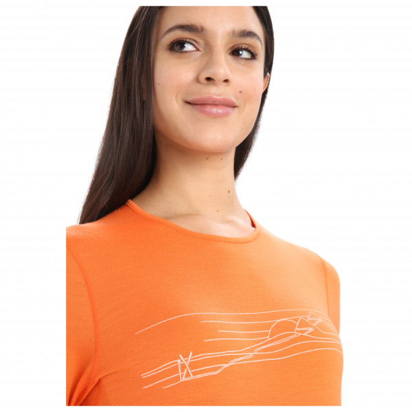Icebreaker - Women's 200 Oasis L/S Crewe Ski Stripes - Merinounterwäsche