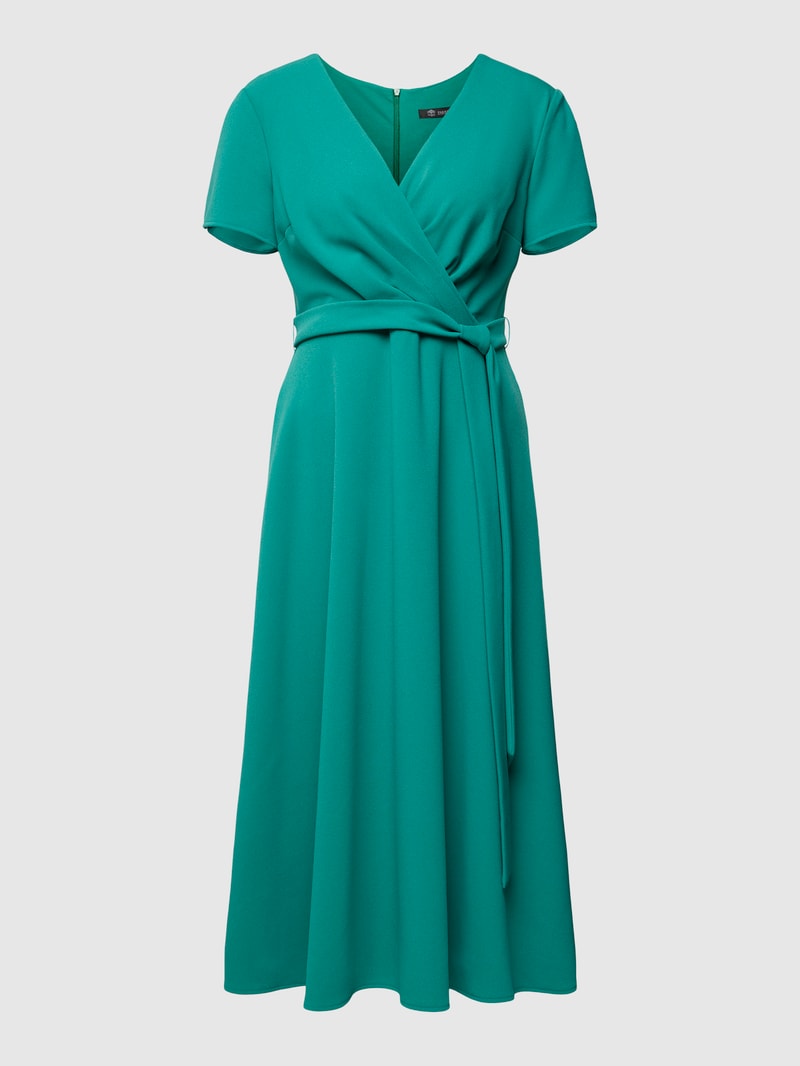 Cocktailkleid in Wickel-Optik in smaragdgrün