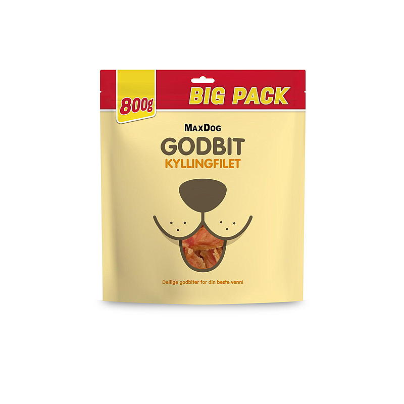 MaxDog Hundesnacks 800 g, kyllingfilet, MaxDog