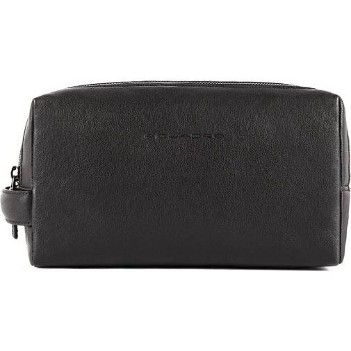 Piquadro Black Square Kulturbeutel Leder 25 cm