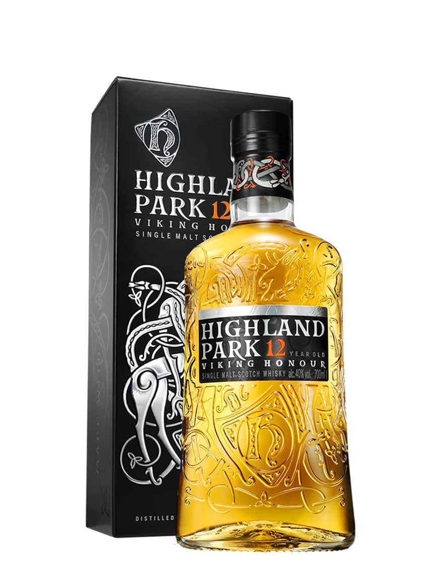 Single Malt Scotch Whisky 12 Years Old Viking Honour Highland Park 0,7 ℓ, En Étui