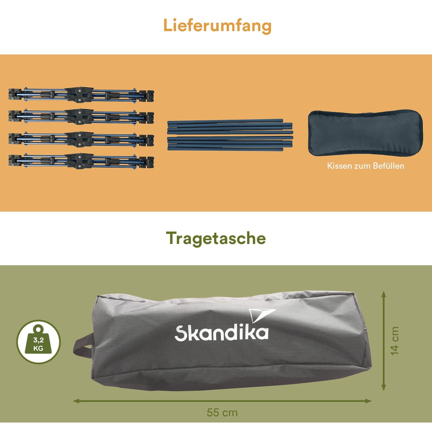 Skandika Tieva Campingbett