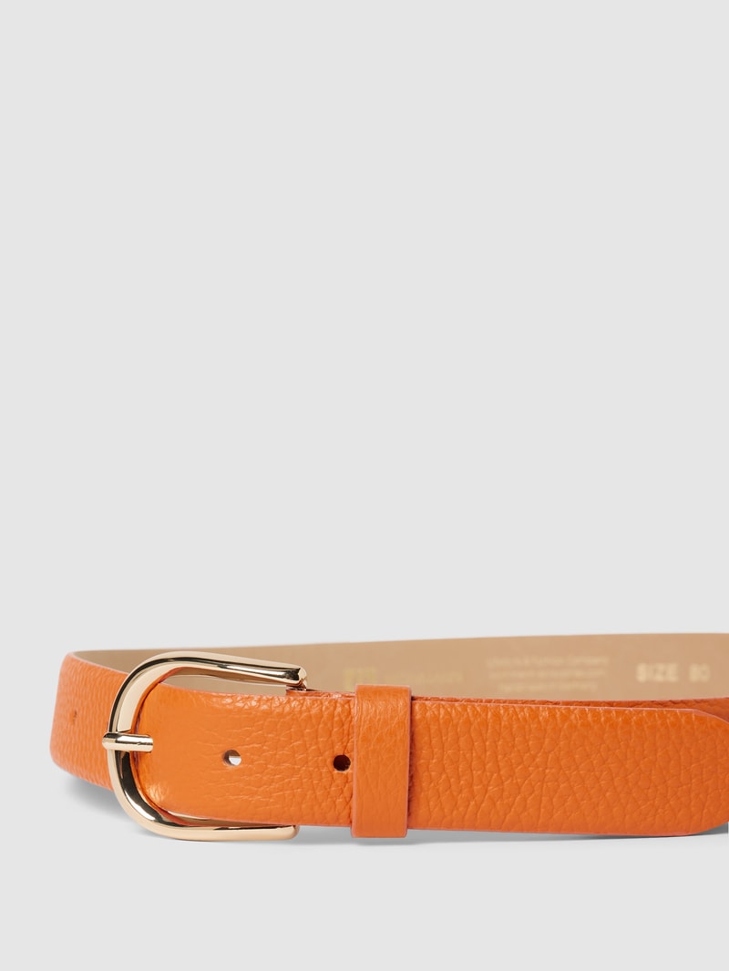 Gürtel aus Leder mit Dornschließe Modell 'Adra' in orange