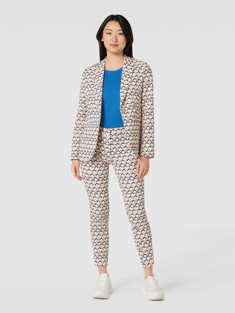 Blazer mit Allover-Muster in offwhite