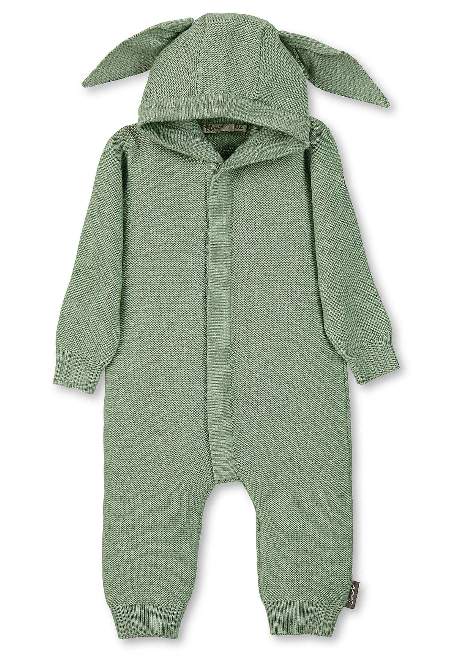 Strick-Overall aus Wolle (Merino) mit Kapuze