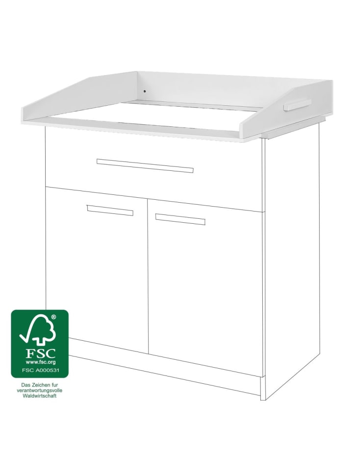 Jonka Wickelaufsatz für IKEA Kommoden Malm & Hemnes - Weiß in weiss günstig kaufen onesize