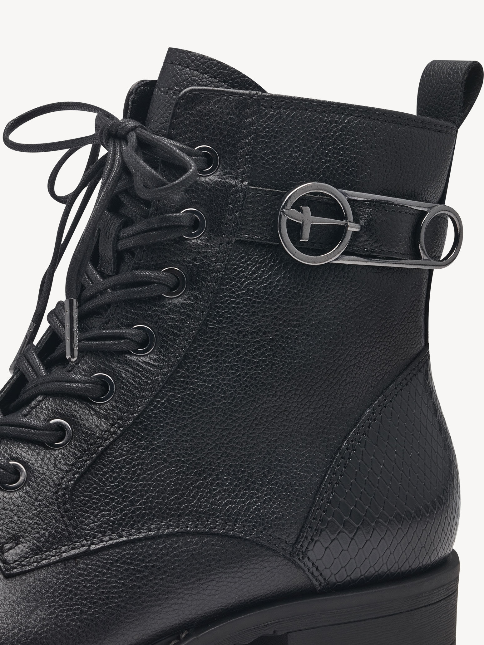 Bottine en cuir - noir