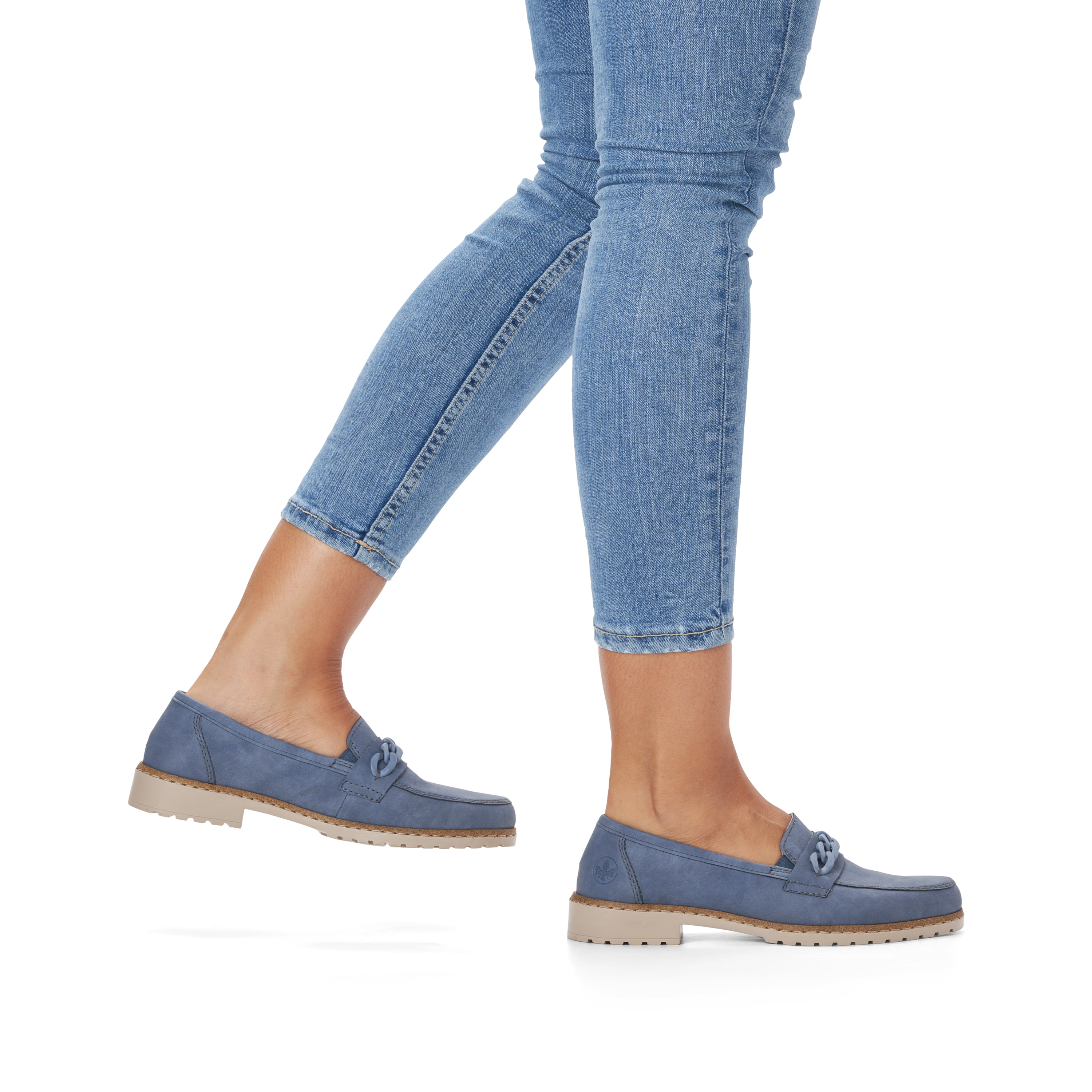 Rieker Damen Loafer himmelblau